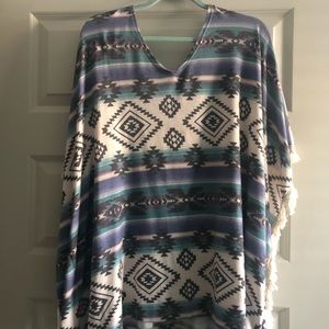 Poncho Beach Cover Up Dress - Pacsun